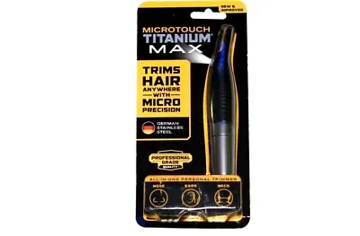 MicroTouch Titanium Max Lighted All In One Personal Trimmer Micro Precision New • $14.99