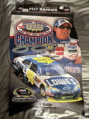 Jimmie Johnson #48 Five Consecutive Championships 17x26 Felt Banner - New • $25