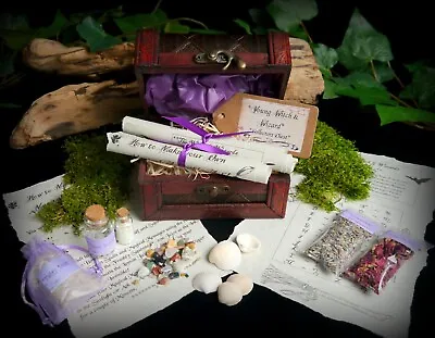 £16.99 • Buy Young Witch Or Wizard Collectors Chest Wicca Pagan Crystals Potion Yule Gift 
