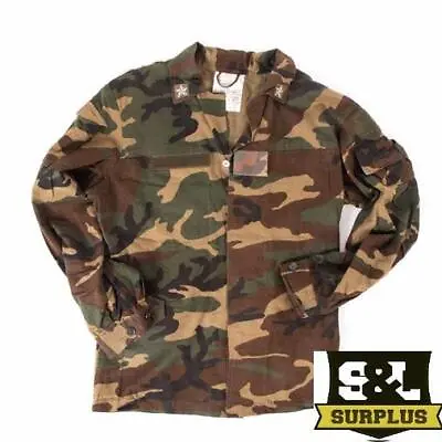 £12.99 • Buy Italian Army Surplus Woodland Camouflage Field Shirt