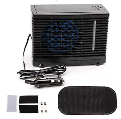 Unifizz 12V Portable Mini Car Air Conditioning Cooling Fan Evaporative Ice Black • $35.99