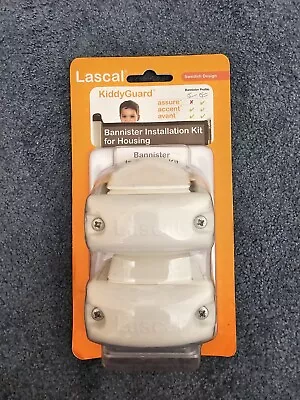 Lascal KiddyGuard Avant Stair Gate Bannister Kit For Housing - 2 Pieces - White • £15