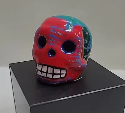 SUGAR SKULL Day Of The Dead Mexican Folk Art Terra CottaClay Pottery Ceramic  • $14.99