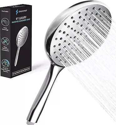 SparkPod Luxury Handheld Shower Head - Extra Large 6  Wide Coverage • £14.99