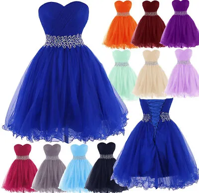 NEW Evening Formal Party Ball Gown Prom Bridesmaid Short Bead Host Dress LLY6-24 • £45.82