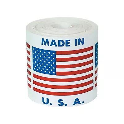 Tape Logic Labels  Made In U.S.A. 2  X 2  Red/White/Blue 500/Roll USA304 • $20.98