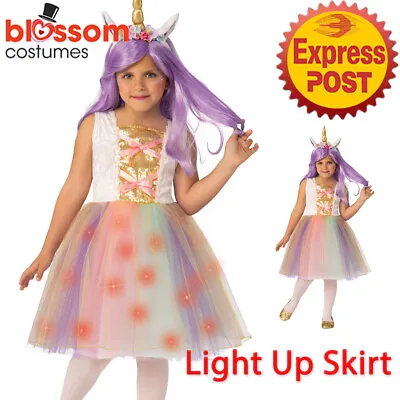 $39.95 • Buy CK1751 Light Up Unicorn Tutu Dress Kid Fairytale Girl Book Week Costume Headband