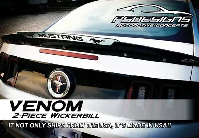 PSDesigns 2PC Wickerbill Spoiler Fits 10-14 Ford Mustang Wicker Bill • $149