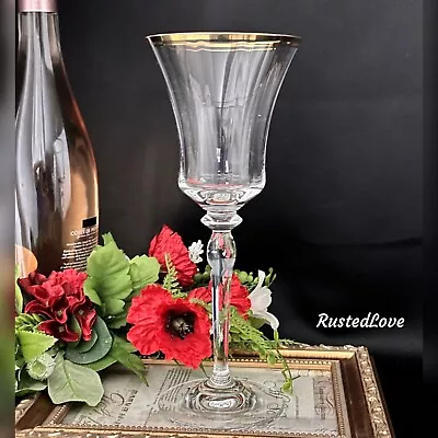 Water Glass Mikasa Jamestown Gold Rimmed Vintage Mikasa Water Goblet * • $46