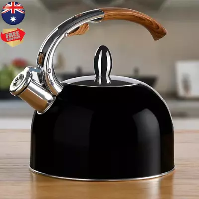 Ortega Kitchen 2.5L Whistling Stovetop Kettle - Black/Bamboo AU Free Shipping* • $39.49