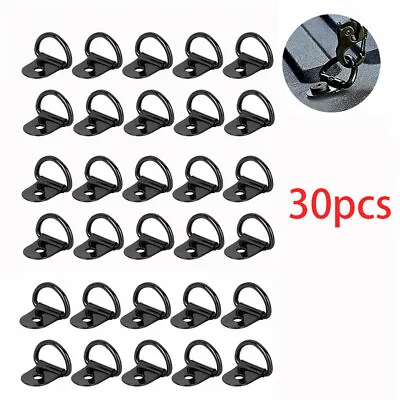 $15.32 • Buy 30PCS Heavy Duty D-Ring Tie Down Stainless Steel Anchor Point Black Universal AU