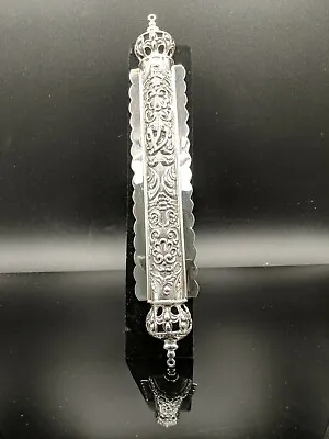 925 Sterling Silver Hand Made Mezuzah Case Made In Israel • $299