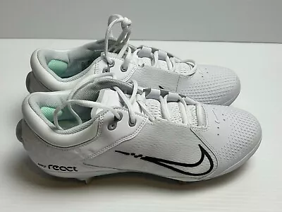 Nike Hyperdiamond 4 Elite Softball Cleats White CZ5917102 Womens Sz 11.5 Mens 10 • $44.99