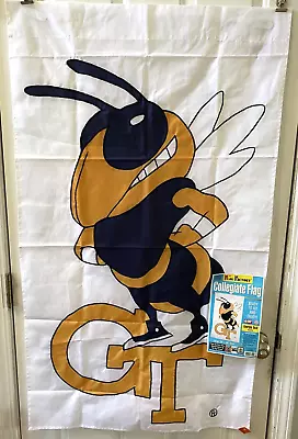 NWT GEORGIA TECH YELLOW JACKETS VINTAGE 28 X48  FLAG BANNER • $21.95