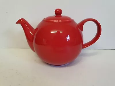 London Pottery 2 Cup Globe Teapot Small Ceramic - Red - Used - (A4) • £12