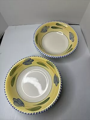 2 Vintage Maxam Mediterranean Palermo La Primula Italy 10” Serving  Bowl • $24