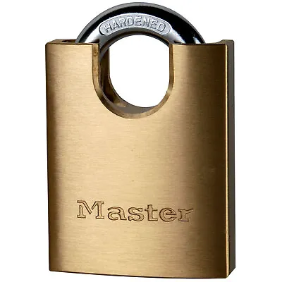 Master Lock 2250EURD Solid Brass 50mm Padlock 5-Pin Shrouded Shackle • £16.57