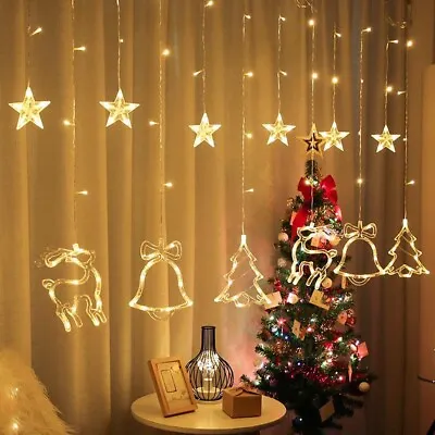 £11.89 • Buy Christmas LED String Fairy Curtain Lights Twinkling  Window Xmas Party Decor UK