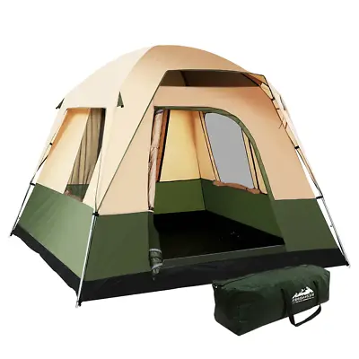 $84.95 • Buy Weisshorn Family Camping Tent 4 Person Hiking Beach Tents Canvas Ripstop Green