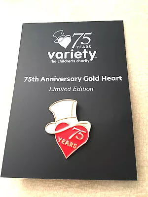 Variety Club 75th Anniversary Gold Heart- Limited Edition • £12.99