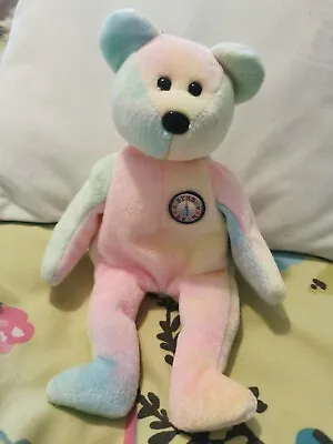 £4 • Buy Ty - Beanie Babies -  B.B Birthday Sit Up Bear No Tag - Teddy Collectible Toys