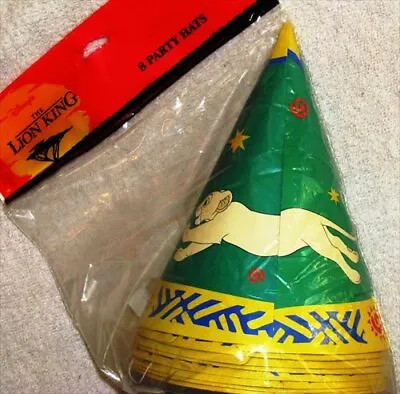 $10 • Buy LION KING VINTAGE 1994 CONE HATS (8)~ Birthday Party Supplies Favors Disney Nala