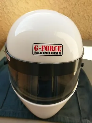 G-Force Auto Racing Child/Adult Helmet XS GF3 Full Face White SA2005 • $50