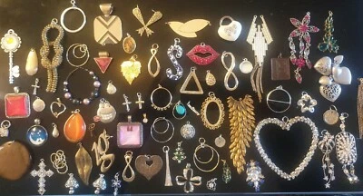£5.95 • Buy Jewellery Large Mixed Job Lot Of Vintage Modern Pendants