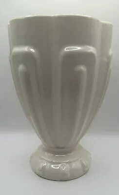 VINTAGE LARGE HAEGER POTTERY VASE PLANTER CREAM FINISH 9” Tall AS IS • $25.99