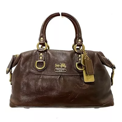 Auth COACH Madison Leather Sabrina 12937 Dark Brown Leather - Handbag • £95.55