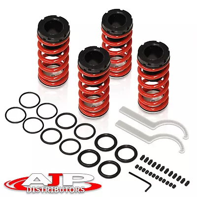 Red Adjustable Sleeves Coilover Springs Lowering For 1993-1999 VW Jetta Golf MK3 • $39.99