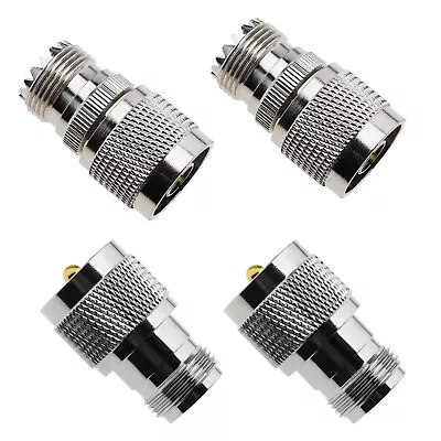 4Pcs N Plug To UHF SO239/PL259 Coax Converter Adaptor For Radio Antenna CCTV • £13.66