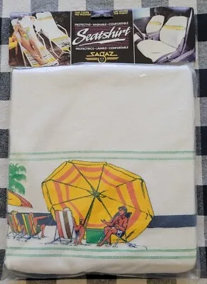 Vintage NOS Sagaz Universal Car Truck Seat Cover Seatshirt 70s 80s Beach Chair  • $22.99