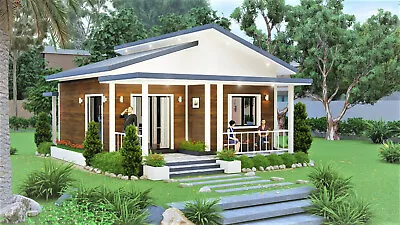 Custom Tiny Modern House Plans 522 Sq.ft - 2 Bed & 1 Bath Room With CAD File • £28.94