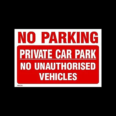 No Parking Private Car Park - 3mm Metal Sign - 3 Sizes (MISC30) • £13.29