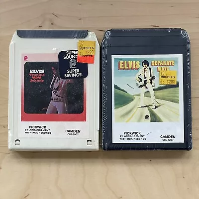 2 Elvis Presley 8 Track Cartridges SEALED Pickwick Seperate Ways Frankie Johnny • $18