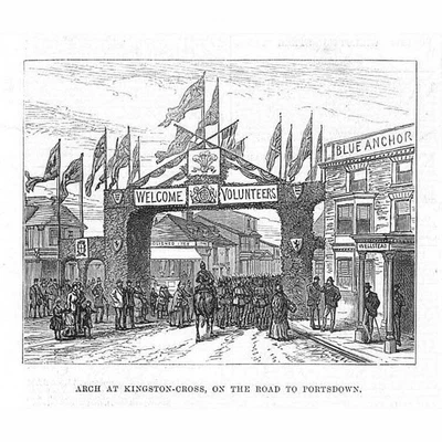 £5.99 • Buy PORTSMOUTH Arch At Kingston Cross On The Portsdown Road - Antique Print 1882