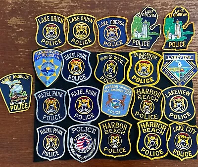 Vintage Obsolete State Of Michigan Police Patches Mixed  Lot Of 21 Item 232 • $14.94