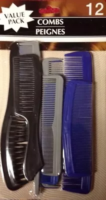 12 Pack Of Variety Hair Combs For Men & Women Brand New • $7.29