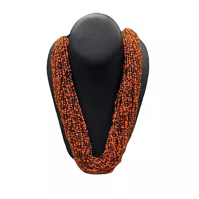 Vintage Konyak Naga Bead Necklace 50 Strands 26in • $108