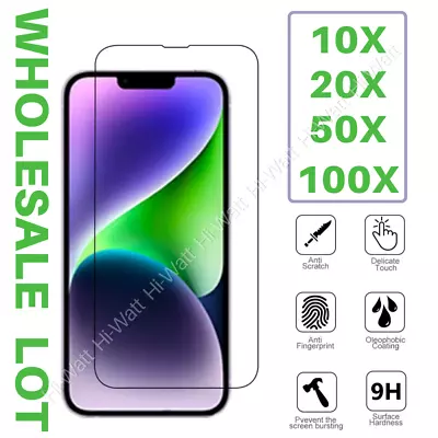 $70.41 • Buy Wholesale Bulk Lot Tempered Glass Screen Protector For IPhone 14 13 12 11 XR 8 7