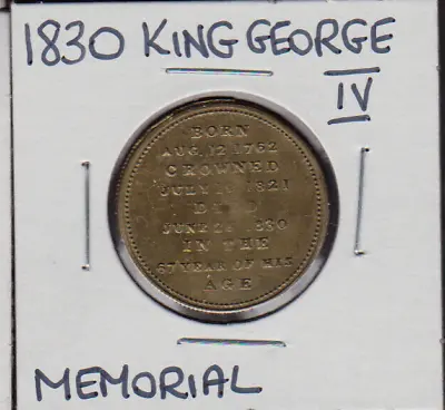 £24.16 • Buy 1830 UK King George IV Memorial/Death Medal