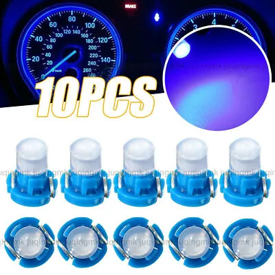 10PCS T3 Neo Wedge Car LED Bulb Cluster Instrument Dash Climate Base Lights Blue • $7.36