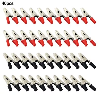 High Quality Metal Alligator Clips Bulk Pack Of 40 Electrical Test Clamps • $25.50