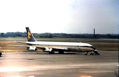 35mm Slide  B Cal Boeing 707 Manchester Airport Approx 1978 • £4.50