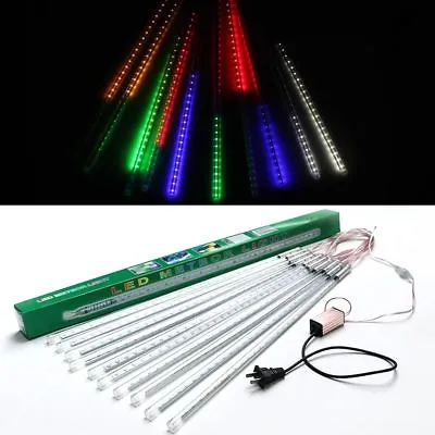 10pcs Tubes String 50cm 2835 54 LED Strip Light Meteor Shower Rain & 12V Adapter • $5.99