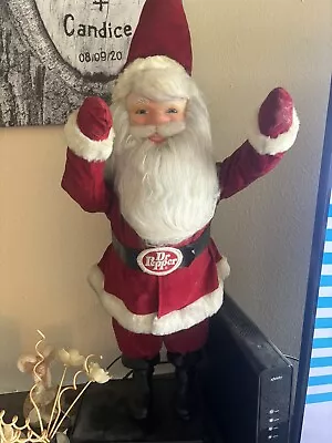  RARE VINTAGE Dr Pepper SANTA CLAUS  24” Tall Store Display Harold Gale  • $94