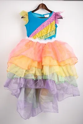 Chasing FireFlies Rainbow Dash My Little Pony Halloween Costume Sz 8 Dress Only • $25.99