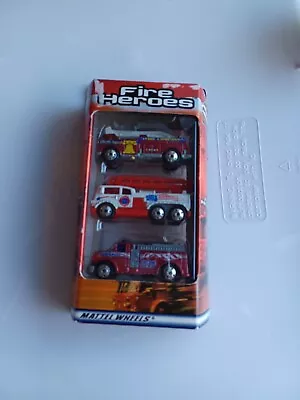 🏁 MATCHBOX 2002 HERO CITY - FIRE HEROES 3-Pack Set - First Responders 1:64 🏁 • $15