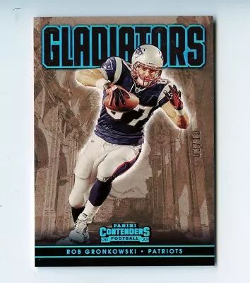 D378 Rob Gronkoski 2022 Contenders Gladiators Blue 3/10 Patriots Rare Sp • $19.99